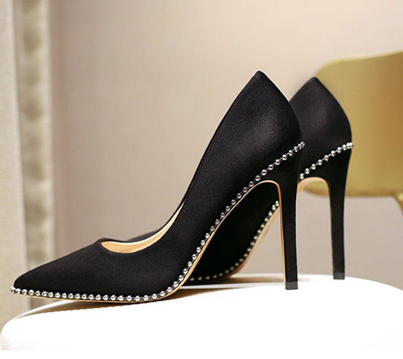 Chic Sexy Bling Beadings Sole Ladies High Heel Banquet Party Shoes