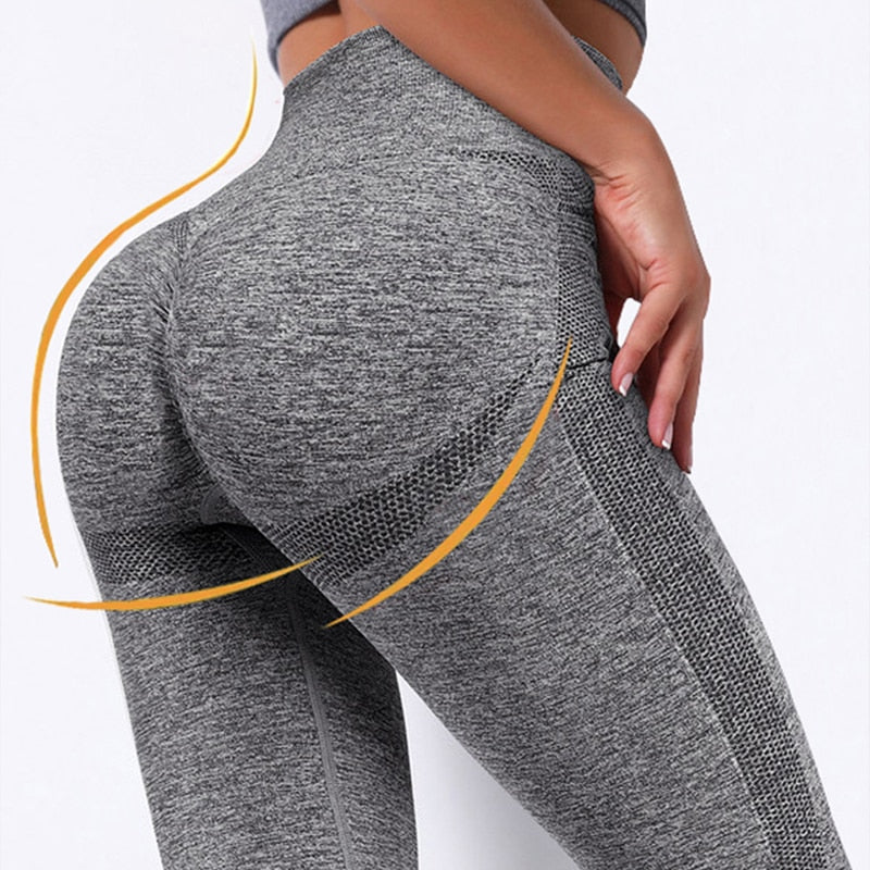 Yoga Sport Women Fitness Seamless Fashion Push-Up Gym Workout Leggings