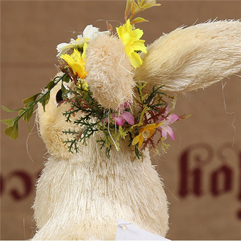 Creative Cute Straw Children Easter Bunny Decoration Gifts