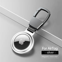 Air Tag Metal Case Protection With Keychain Metal Magnetic Shockproof Anti Scratch Fall Protective  Shell Cover