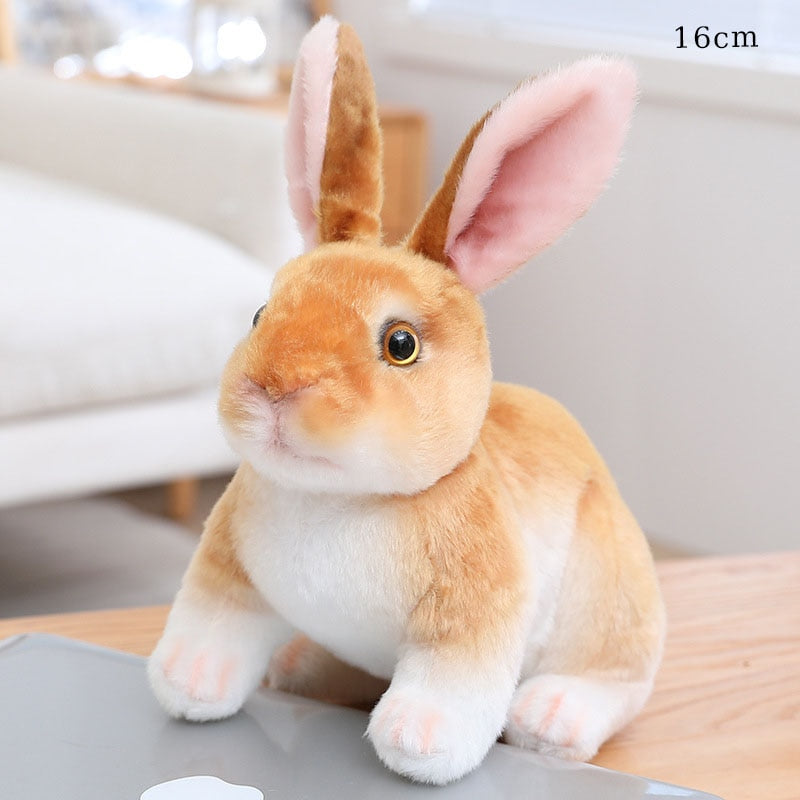 Easter Day Decoration Cute White Grey Standing Bunny Simulated Rabbit Doll Gifts For Kids Happy 2023 Spring Easter Party Favors