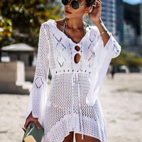 Women Sexy Mesh Bikini Cover-up Beachwear or Tunic Robe