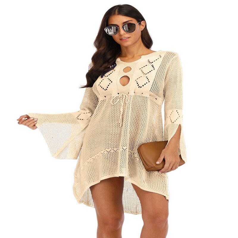 Women Sexy Mesh Bikini Cover-up Beachwear or Tunic Robe