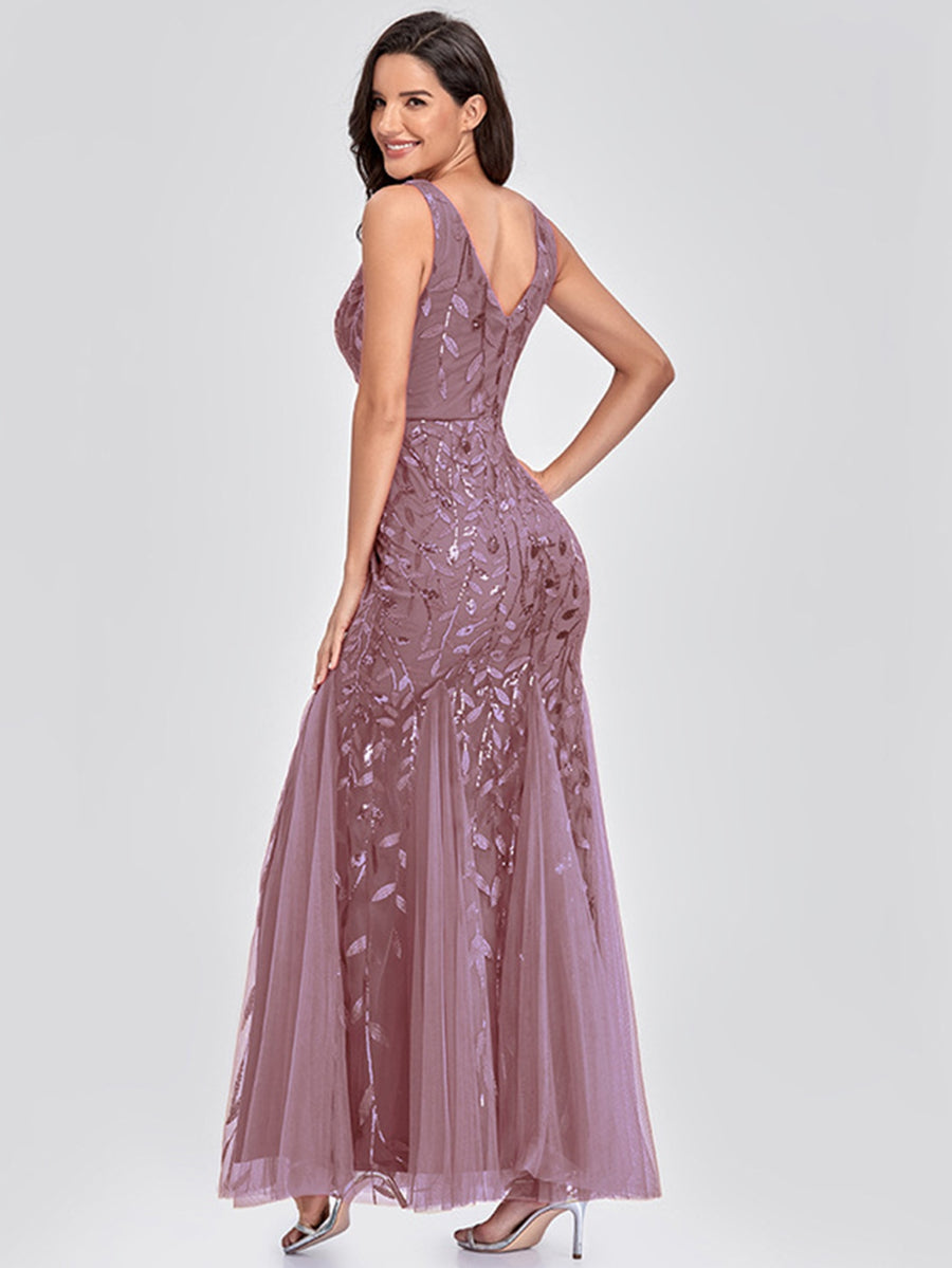 Sexy Vintage Maxi Sequin Cocktail Long Party Dress For Evening Parties