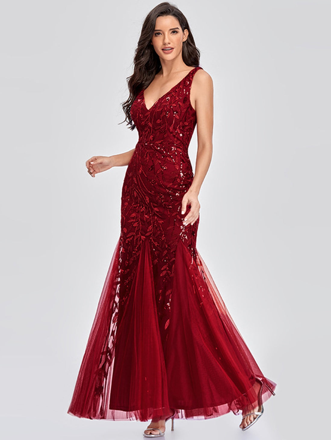 Sexy Vintage Maxi Sequin Cocktail Long Party Dress For Evening Parties