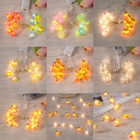 2/1 meter Easter String Lights for Home Decor 20 LED Glowing Easter Bunny Egg Carrot Fairy Light Ornament Decorations