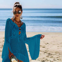 Women Sexy Mesh Bikini Cover-up Beachwear or Tunic Robe