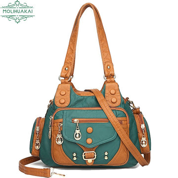Vintage High Quality Leather Luxury Designer Ladies Handbag