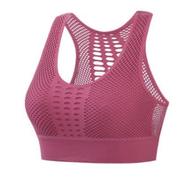Women Breathable Active Sports Bra With Sexy Sports Top Fitness Push-Up