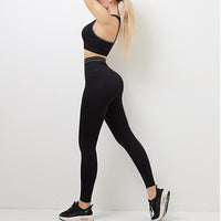 Seamless Yoga Sports Fitness Set With High Waist Pants And Long-Sleeve Backless Suits For Gym Workout Clothes