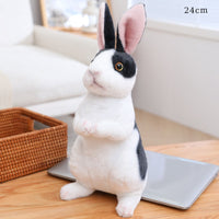 Easter Day Decoration Cute White Grey Standing Bunny Simulated Rabbit Doll Gifts For Kids Happy 2023 Spring Easter Party Favors