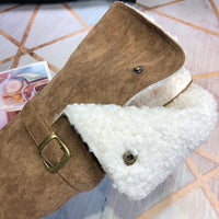 Winter Wool Fur Plush Inside Over Knee Boots Woman Camel Black Suede Leather Boots