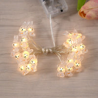 2/1 meter Easter String Lights for Home Decor 20 LED Glowing Easter Bunny Egg Carrot Fairy Light Ornament Decorations