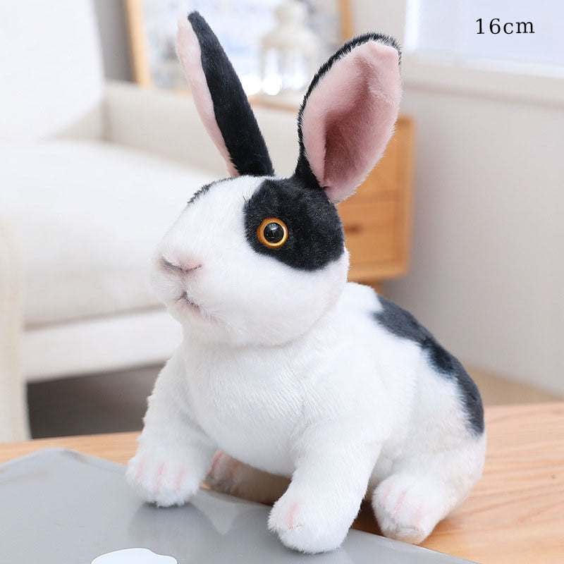 Easter Day Decoration Cute White Grey Standing Bunny Simulated Rabbit Doll Gifts For Kids Happy 2023 Spring Easter Party Favors