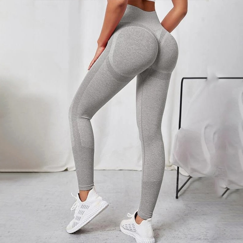 Yoga Sport Women Fitness Seamless Fashion Push-Up Gym Workout Leggings