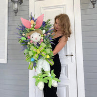 Easter Rabbit Wreath As Door Pendant Ornament