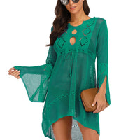 Women Sexy Mesh Bikini Cover-up Beachwear or Tunic Robe