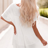 Flutter Sleeve High-Low Top